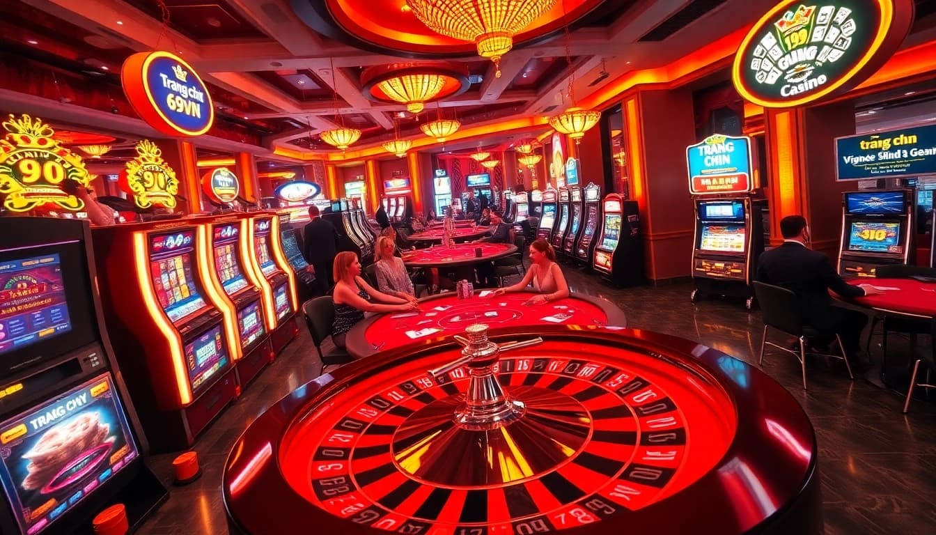 Experience the thrill of the casino at trang chủ 69VN, featuring vibrant slot machines and exciting poker games in a luxurious setting.