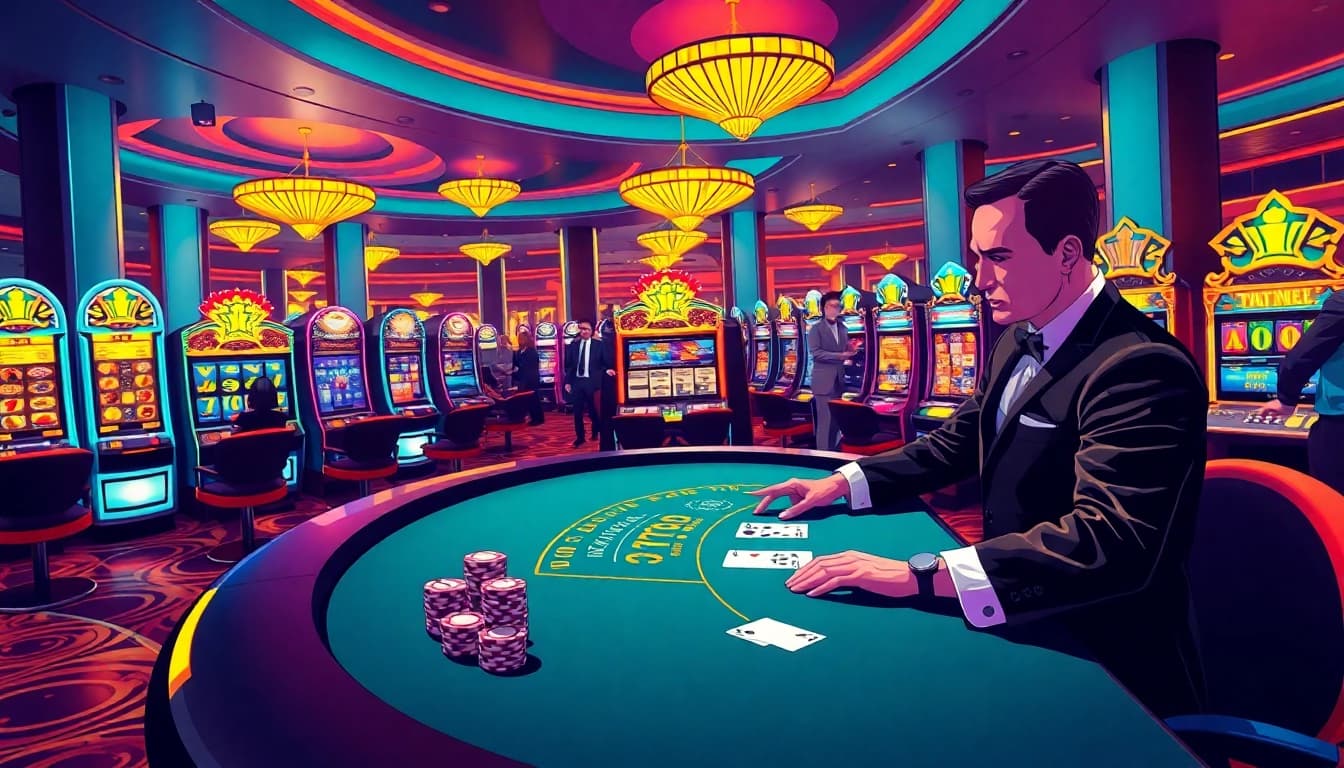 Experience the excitement of trang chủ rr88 with a blackjack dealer ready for high-stakes gambling.