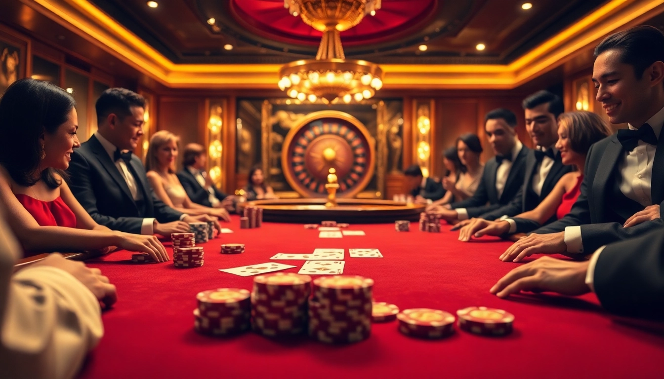 Experience the thrill of gambling with XX88 at a luxurious casino table.