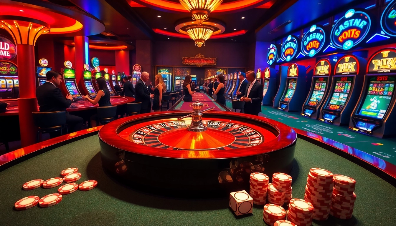 Experience thrilling action at https://rikvip1.store/ with elegant casino tables and vibrant slot machines.