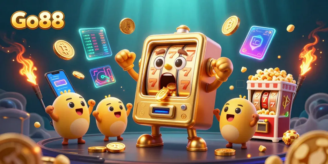 Experience Go88 with fun, animated slot machines hitting jackpots and celebrating wins!