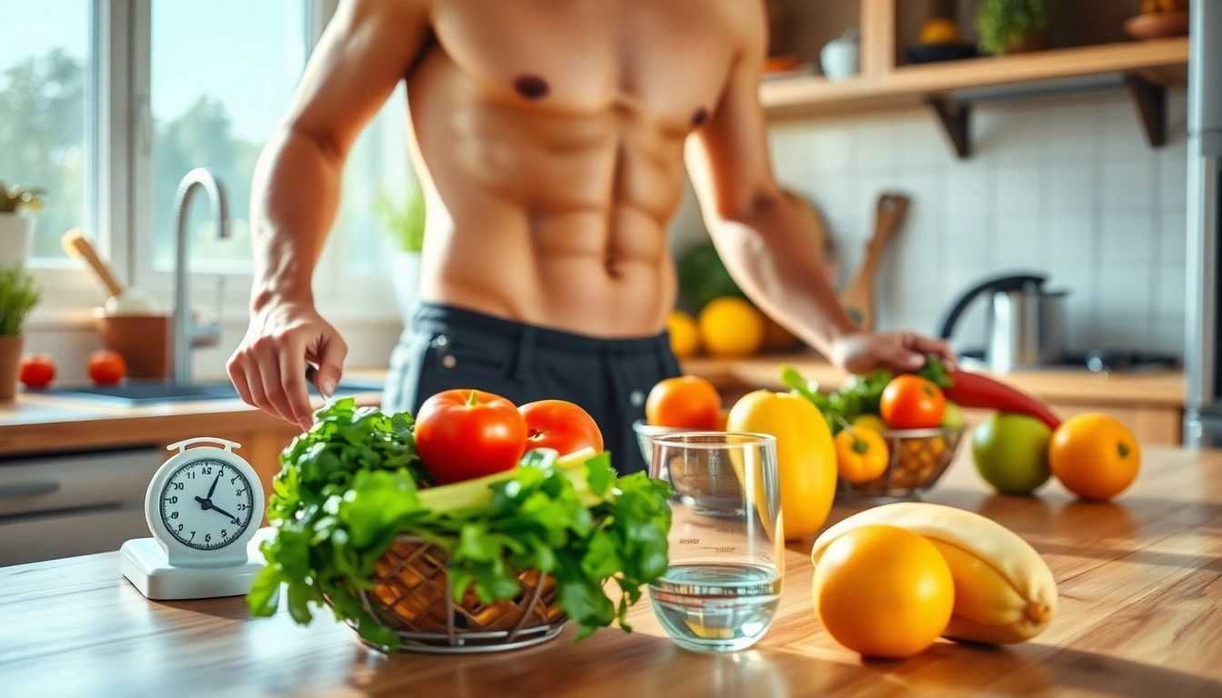 A person preparing a healthy meal, symbolizing effective weight loss strategies in a bright kitchen.