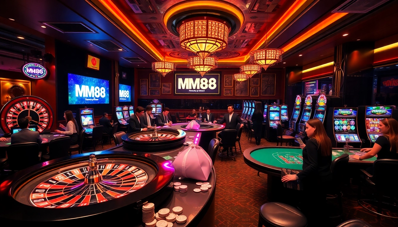 Experience thrilling gameplay at MM88 with vibrant tables and engaging casino elements.