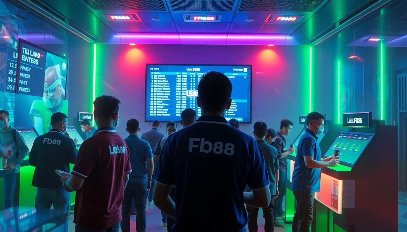Experience excitement at the Link FB88 sports betting lounge with dynamic betting screens.