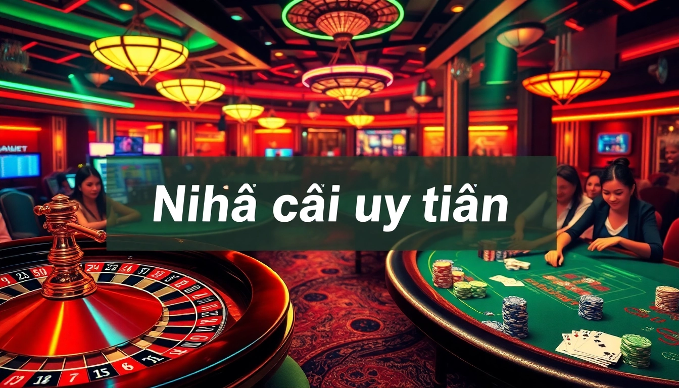 Play exciting games at Nhà cái uy tín, where vibrant casino tables and engaging players create thrilling moments.