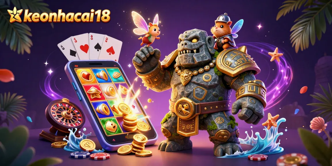 Experience thrilling gameplay with keonhacai18: Play slots and win big in a magical casino scene!