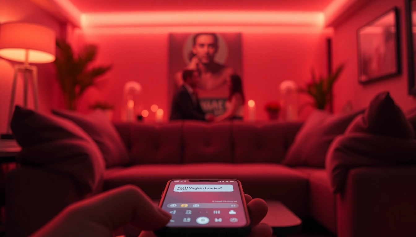 Engaging ai sex chat with a virtual companion in a cozy room.