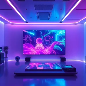 Explore porn ai in a modern VR environment showcasing innovative adult entertainment technology.