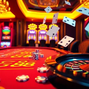 Experience the luxurious GG88 casino with vibrant tables, slot machines, and an exciting atmosphere.