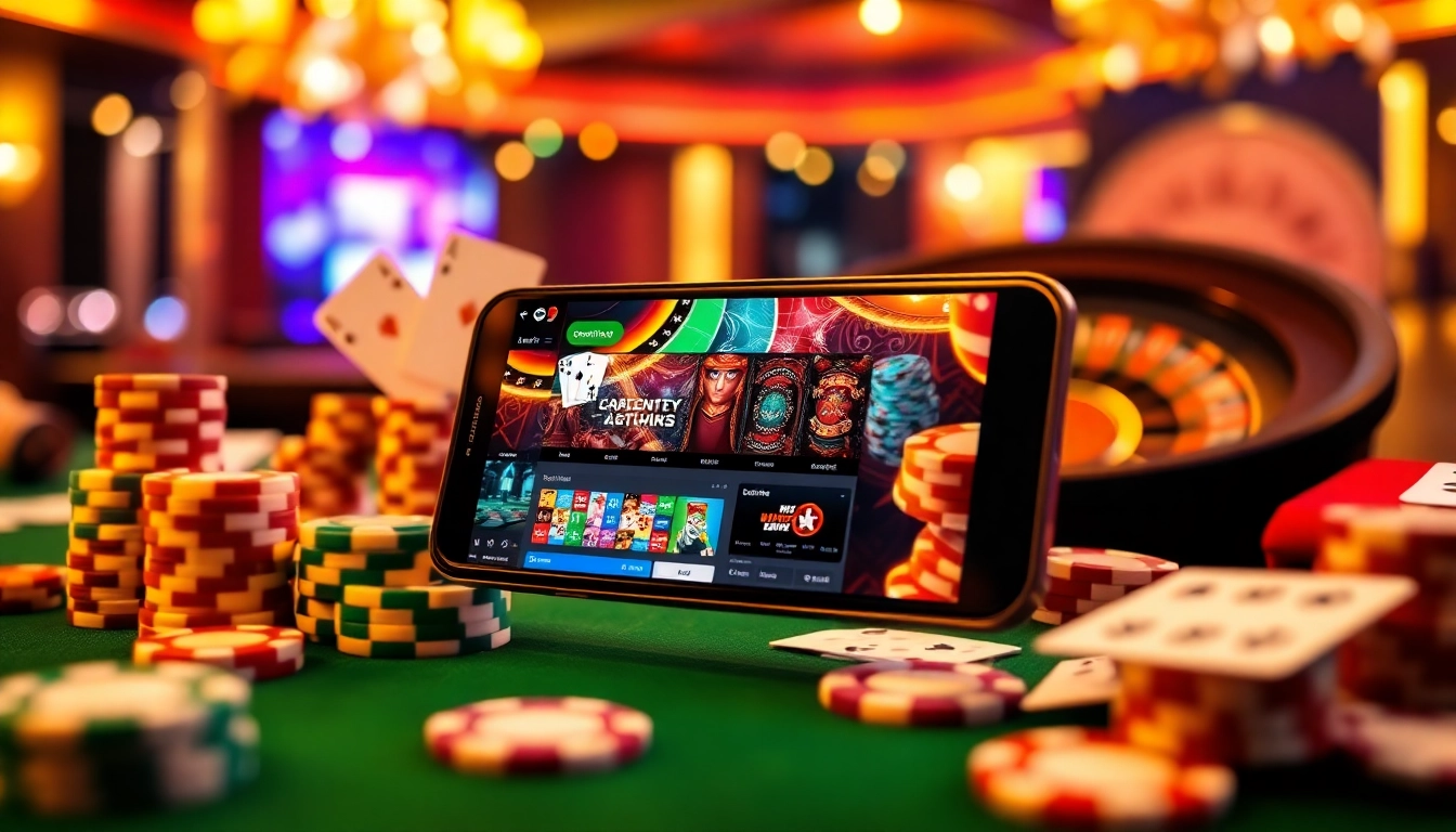 rr88 đăng nhập exciting online casino scene with poker chips and cards on a vibrant interface.