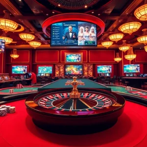 Experience the thrill of betting at https://thabet.vegas/ in a luxurious casino setting with vibrant tables and professional dealers.