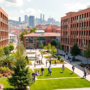 Students engaging at Bahcesehir University campus, representing the keyword: bahcesehir university apply.