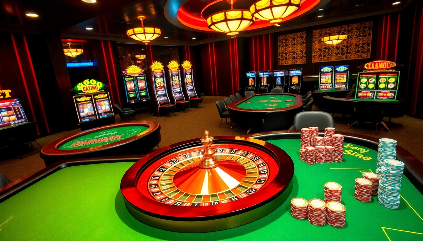 Experience the thrill of nhận thưởng sky88 at an exciting casino with vibrant tables and interactive gameplay.