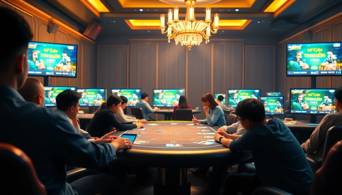 Online card game excitement at topgamebaidoithuong.mx with players engaging in Tiến Lên and Poker.