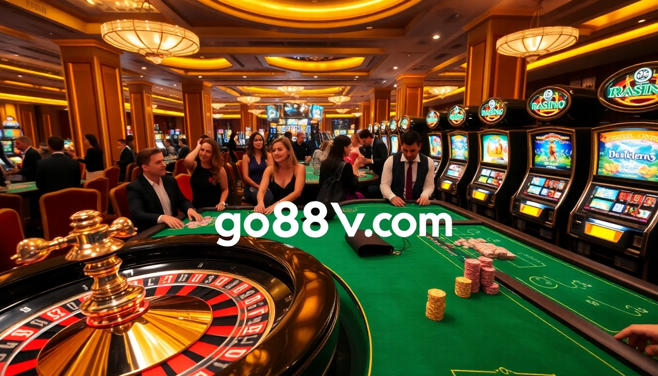 Experience the thrill of casino gaming at go88hv.com with vibrant slot machines and professional poker tables.