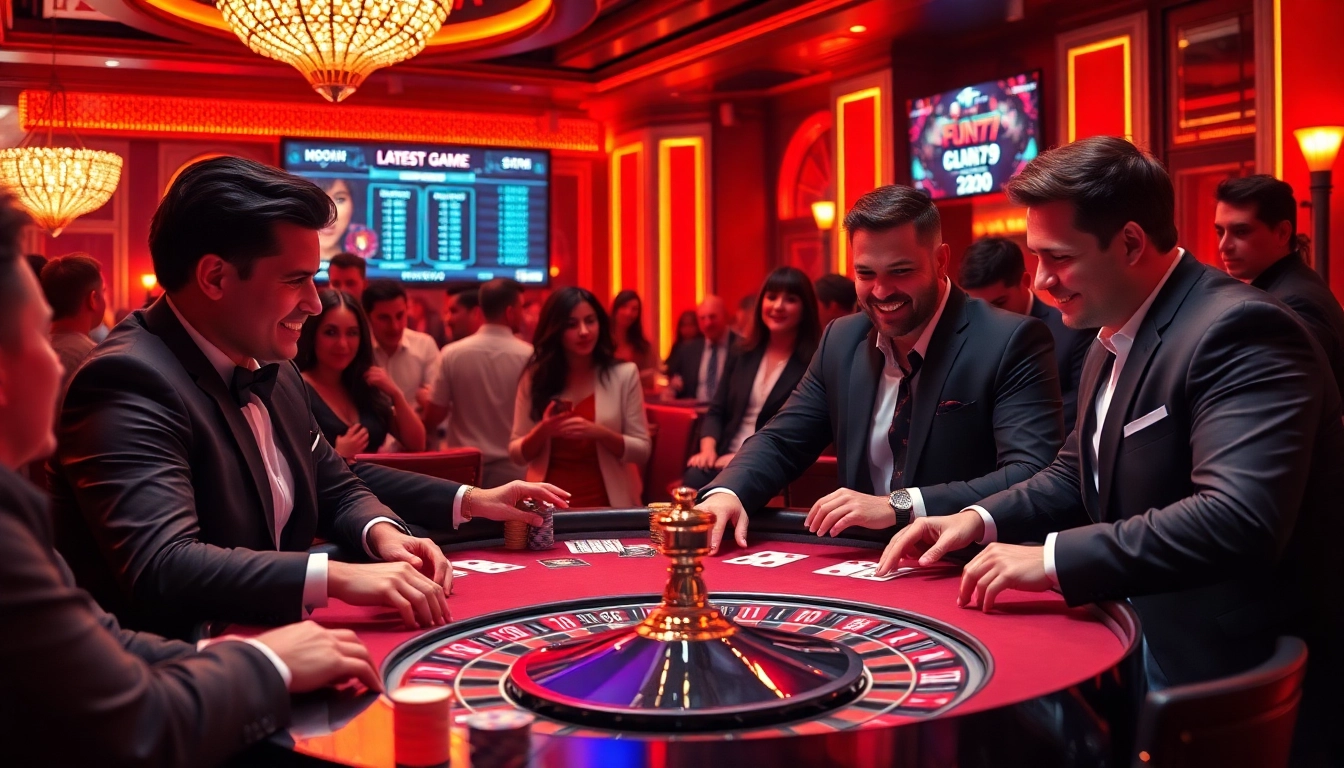 Experience the excitement of Game fun79 at a luxurious casino table with vibrant poker chips and cards.