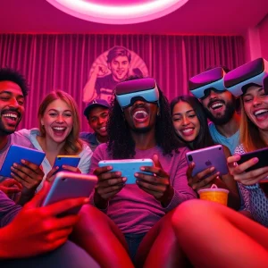 Experience immersive XXX games with diverse players enjoying digital fun in a vibrant atmosphere.