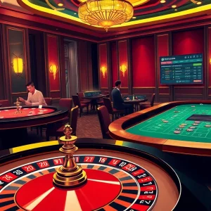 Experience an engaging gaming session with 88i bet, featuring vibrant casino tables and enthusiastic players.