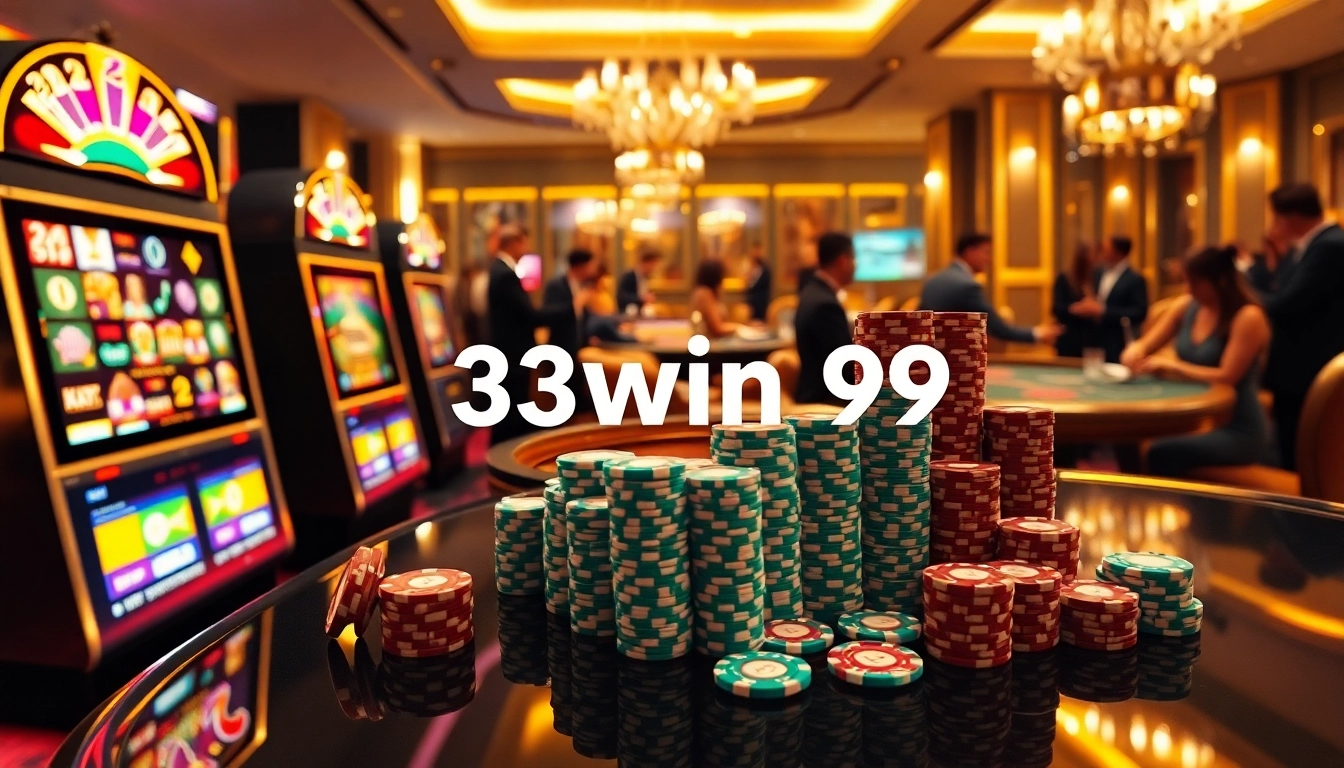 Experience winning excitement at 33win 99 with vibrant casino games and luxurious decor.
