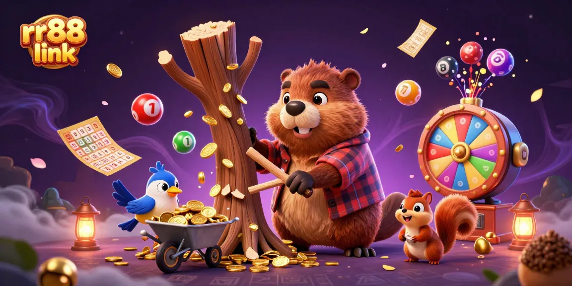 Experience the excitement of rr88 link with vibrant slots and casino action in a dynamic 3D illustration.