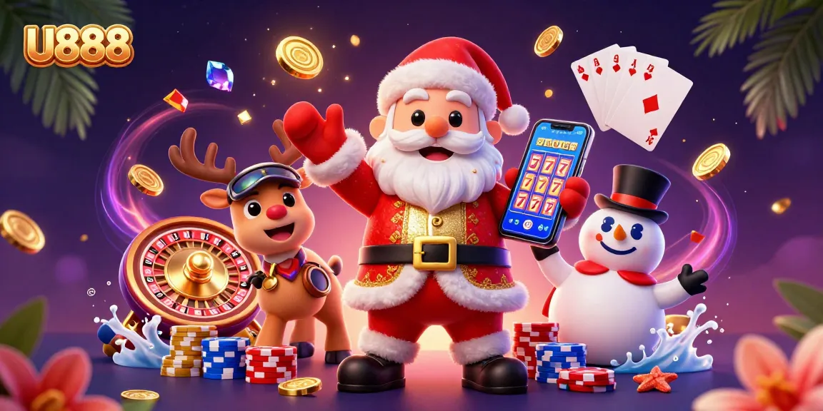 U888 offers thrilling casino experiences with jackpot slots, coins, and festive characters.